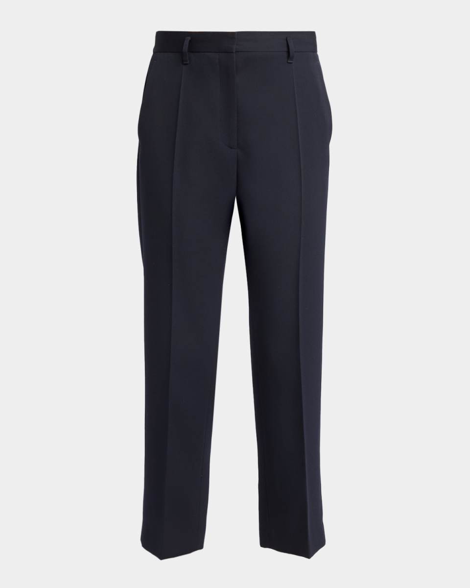 Relian Straight-Leg Wool Ankle Pants